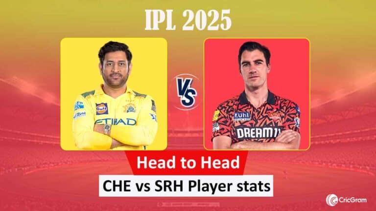 CHE vs SRH Head to Head