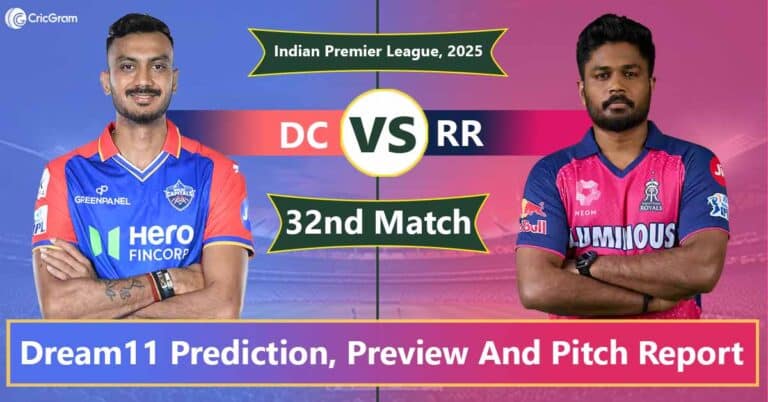 DC vs RR Dream 11 Predication Team, 32nd Match, IPL 2025