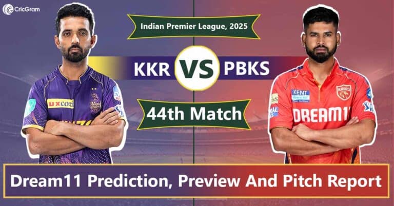 KKR vs PBKS Dream11 Prediction, 44th Match, IPL 2025